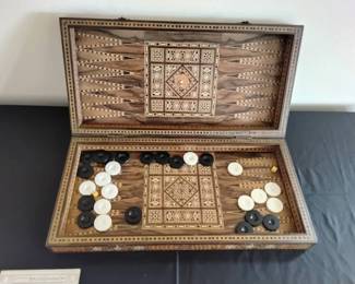 Inlaid Backgammon Game