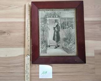 Antique Framed Etching By Artist Walter Dendy Sadler, Etching By W.H. Boucher