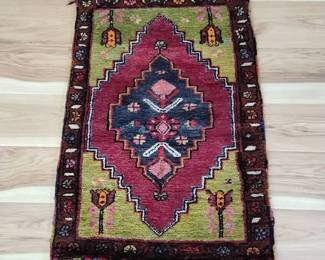 Brightly Colored Small Handwoven Rug