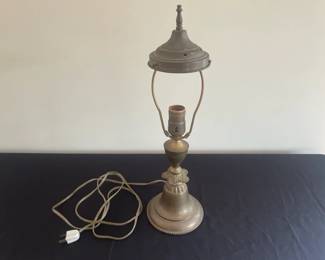 Small Antique Table Lamp, No Shade