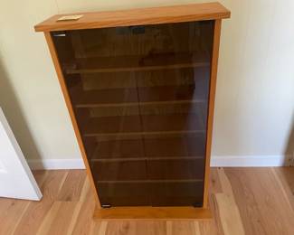 CD Storage Cabinet With Glass Doors