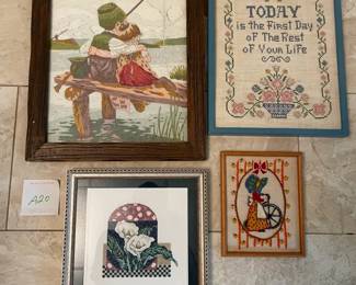 Lot Of Needlepoint Pictures