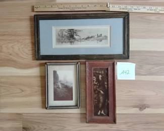 Lot Of Three Vintage Prints, One Signed
