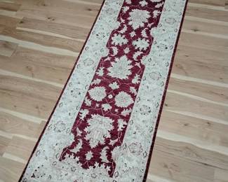 Tan And Red Runner Rug