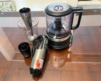 Kitchen Aid Food Chopper And Cuisinart Hand Blender