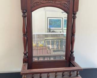 Antique Mirror With Shelf