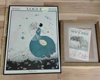 New Yorker And Vogue Magazine Covers In Frames