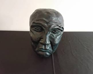 Hand Sculpted Pottery Head