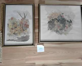 Two Signed Alice Sciore 1974 Watercolor Paintings