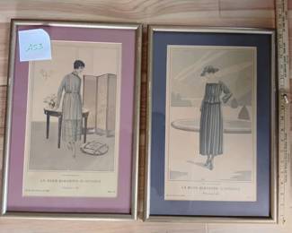 1917 1918 La Moda Elegante Ilestrada Framed Advertisements