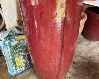 Tall Red Planter