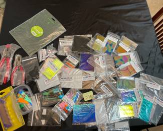Lot Of Crafting Dichroic Glass And Accessories