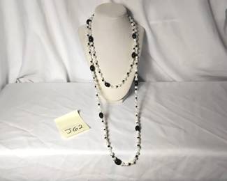 Handcrafted Extra Long Necklace With Pearls