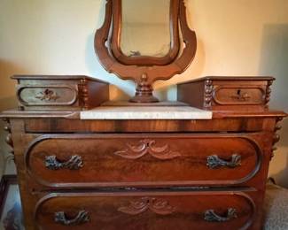 antique dresser with mirror