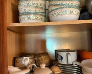 cups, plates, bowls