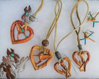 Hand carved jewelry
