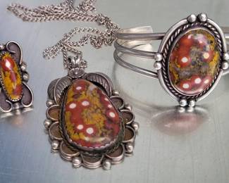 Guadalupe poppy jasper jewelry