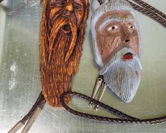 Hand carved bolo ties