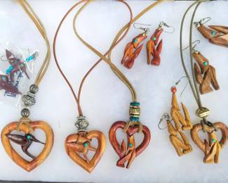 Hand carved jewelry