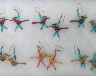 Hand carved fetish earrings