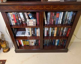 Federal Style Bookcase with Inlaid Swag and Tassel Detail