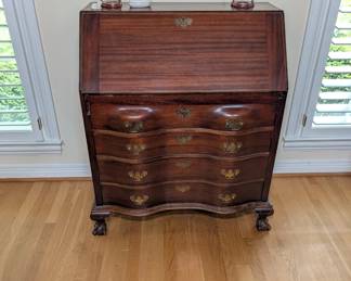 Serpentine Slant-Front Secretary Desk