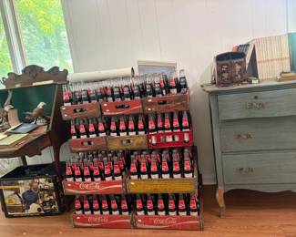 Vintage items and Coke bottles