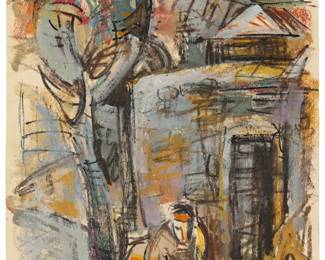 47 Minas Avetisyan (1928-1975) "Jajur," 1973 Pastel and oil on paper Signed in Armenian and dated in the lower corners: A. Minas / 25-11-73; signed again, titled, and inscribed "25" in a circle and "[**] 8," all in pencil, in Armenian, verso Sheet: 13.25" H x 9.75" W Estimate: $4,000 - $6,000