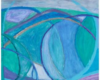153 Susan H. Moss (b. 1944) "Colorsphere 18," 2023 Oil on canvas Signed, titled, and dated, all verso: Susan Moss / 2023 36" H x 36.25" W Estimate: $1,000 - $1,500