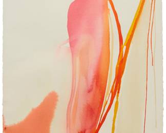 20 Paul Jenkins (1923-2012) "Phenomena Devil Punch," 1964 Watercolor on paper Signed in ink lower left: Paul Jenkins; signed again, titled, dated, and inscribed in ink, all verso: "New York 1964" Sheet: 30.5" H x 22.75" W Estimate: $2,000 - $3,000
