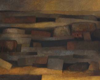 14 Clinton Adams (1918-2002) Untitled, 1961 Oil on canvas Signed and dated lower left: Clinton Adams '61 36.25" H x 48" W Estimate: $2,000 - $3,000