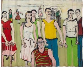 145 Judy Glantzman (b. 1956) Untitled Enamel on unstretched canvas Unsigned 70.5" H x 89.5" W Estimate: $800 - $1,200