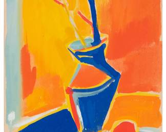 50 Minas Avetisyan (1928-1975) Still life, 1961 Gouache on thick paper Signed in Armenian and dated lower left: Minas 61 Sheet: 7.75" H x 5.125" W Estimate: $1,500 - $2,500