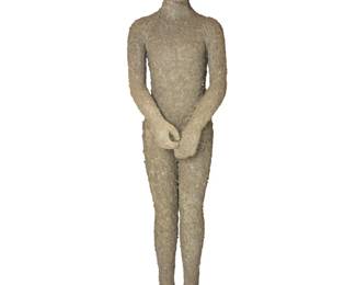 99 Jonathan Borofsky (b. 1942) "Projector No. 3,214,872," 1989-1990 Fiberglass, Celluclay, resin, projector, steel, and wood, electrified Appears unmarked Figure: 55" H x 14" W x 14" D; Base: 1.5" H x 20" Dia. Estimate: $10,000 - $15,000