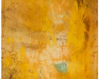 143 Jessica Warboys (b. 1977) "Dunwich," 2013 Pigment on unstretched canvas Unsigned; titled and dated by repute 100" H x 104.5" W Estimate: $2,000 - $3,000
