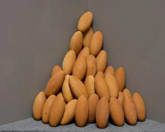 100 Jonathan Borofsky (b. 1942) "Eggs" Cast urethane Each unmarked 54 pieces Each: 10.75" H x 5" Dia. Estimate: $6,000 - $8,000