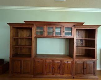 Large wooden media storage unit