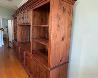 Large wooden media storage unit