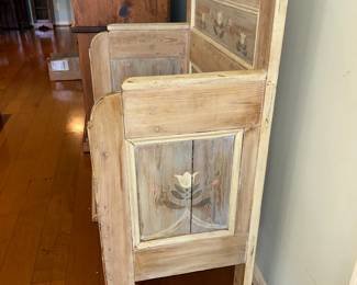 Hand painted vintage bench