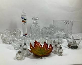 Cut Crystal, Glass Decanter Decorative Serving Pieces