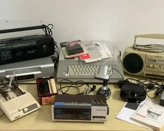 Vintage Electronics Group Including Sony Boombox, Magnavox VCR Kodak Dock