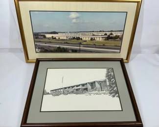 Framed Architectural Building Prints and Photographic Artwork