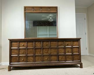 MidCentury Walnut Dresser with Mirror