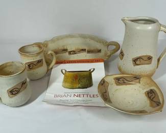 Brian Nettles Studio Pottery Collection with OhrOKeefe Museum Brochure