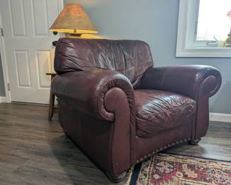 Red Brown Leather Chair