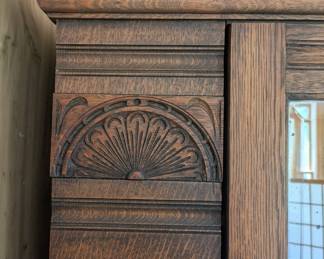 Wooden Wardrobe - Carved Detail