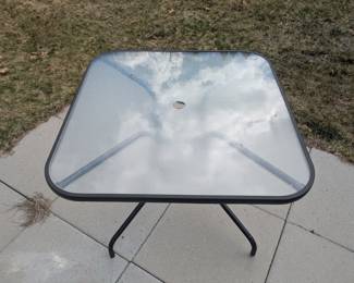 Outdoor Glass Bistro Table