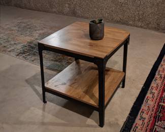 Wood and Metal Side Table
