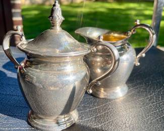 Sterling Sugar and Creamer