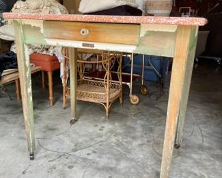 Enamel-Top Table